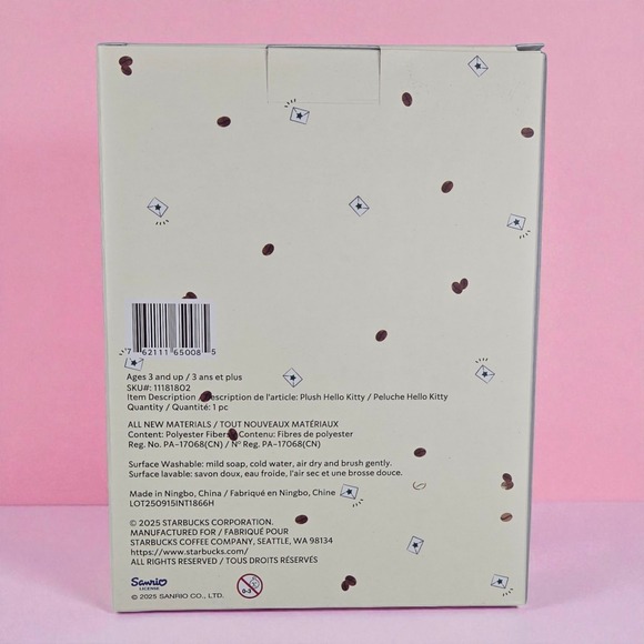 Hello Kitty x Starbucks Boxed Plush Limited Edition 2025 Holiday Barista New Box - Picture 4 of 6